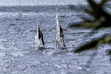 Windsurfen oder Segeln in Ponti Vasiliki Bay. Zu zweit oder alleine. Ponti Beach, Vasiliki bay, Lefkada