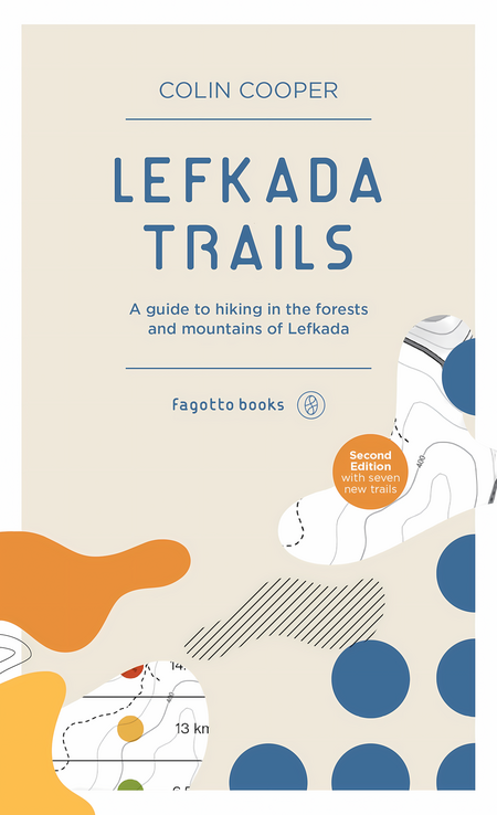 Cover von „Lefkada Trails“ von Colin Cooper, zweite Auflage, Wanderführer für Lefkada, Griechenland.